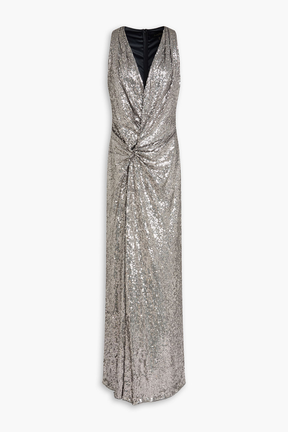 Isoline twisted sequined tulle gown - Metallic - UK 8
