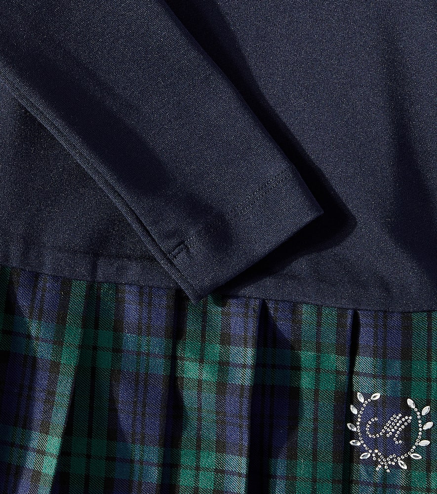 Pleated plaid dress