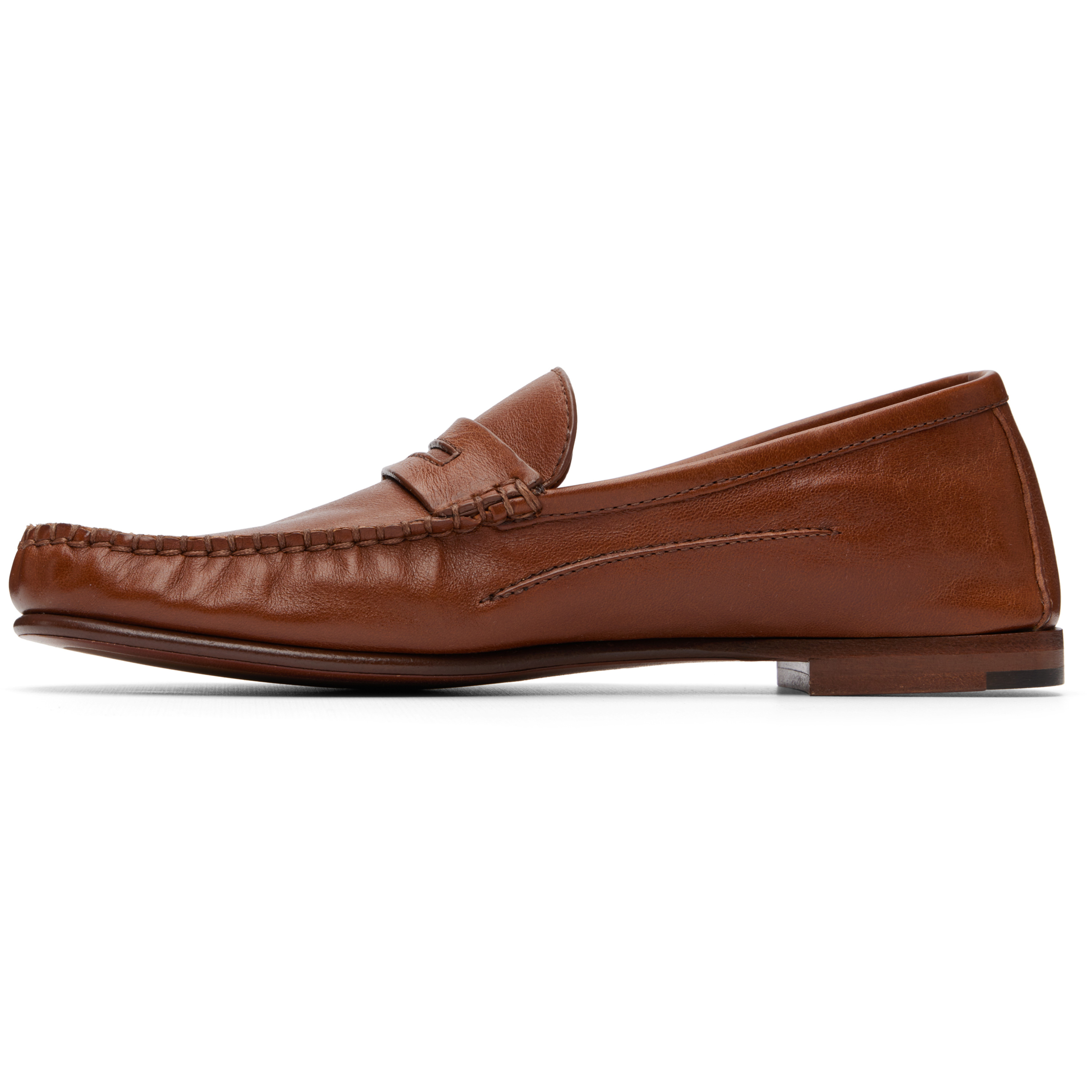 Tan Guanto Leather Loafers