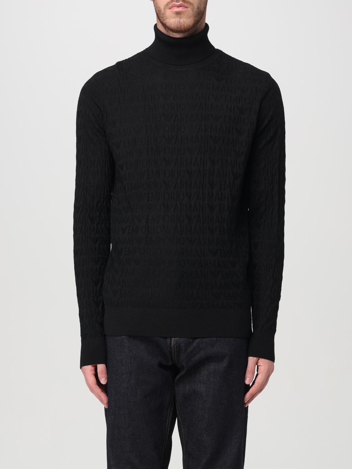 Logo-jacquard turtleneck jumper - Black