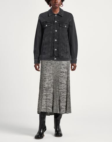 Replay Woman Denim outerwear Black Size S Cotton, Elastane