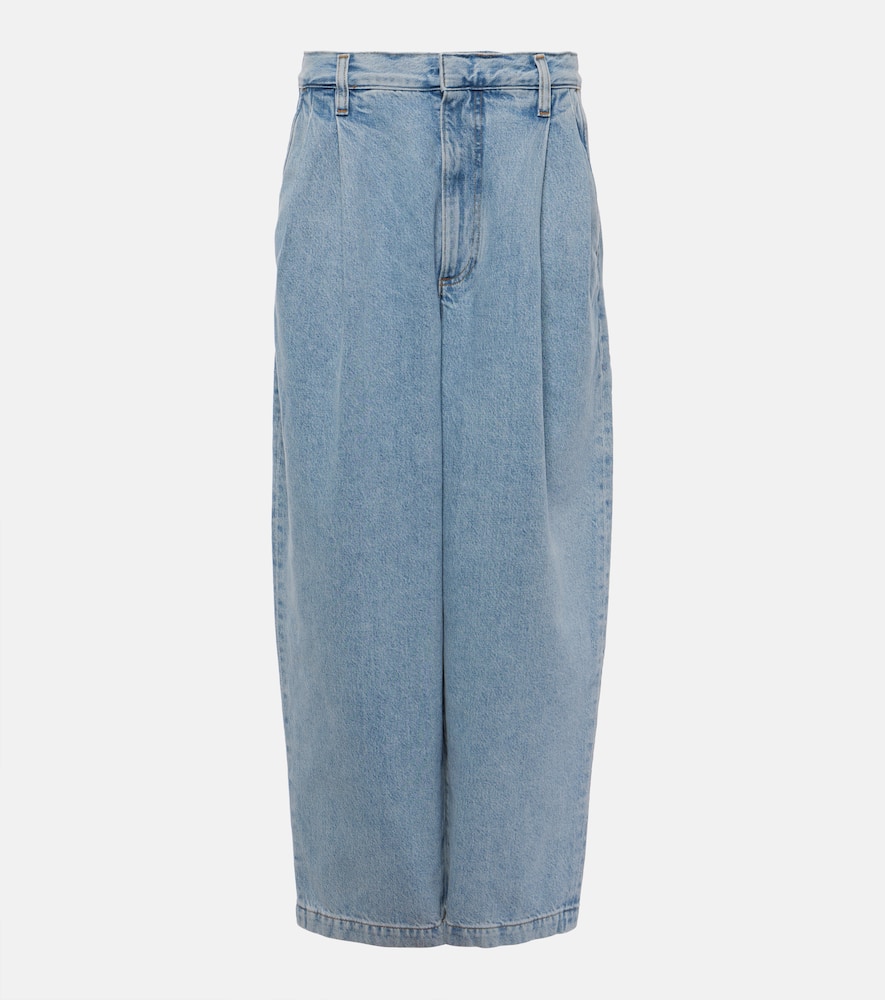 Denim maxi skirt