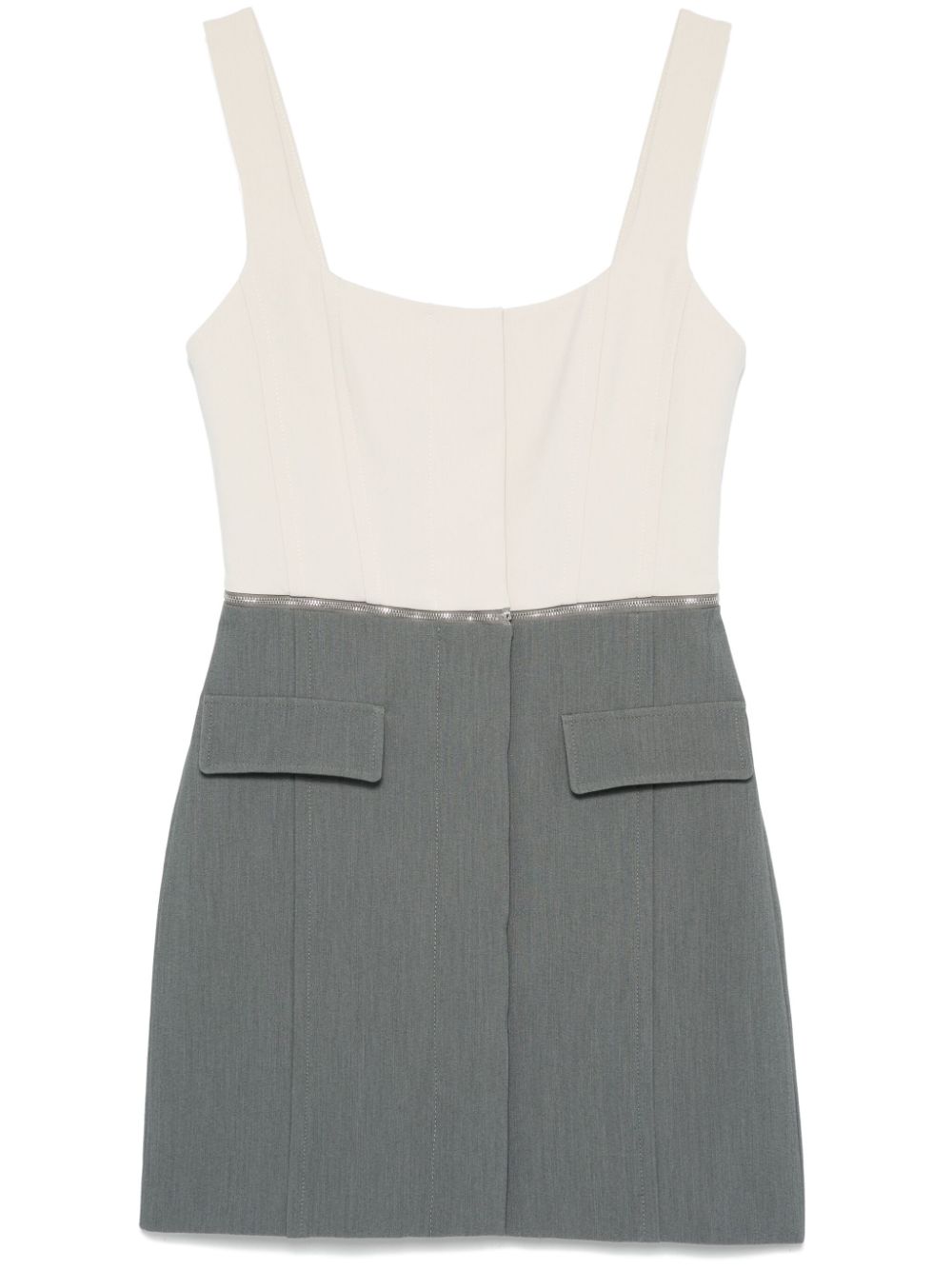 Zipped mini dress - Grey