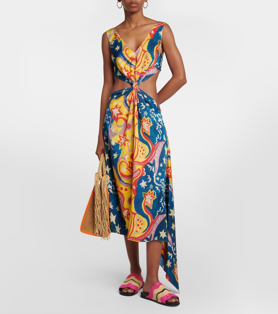 Printed midi dress