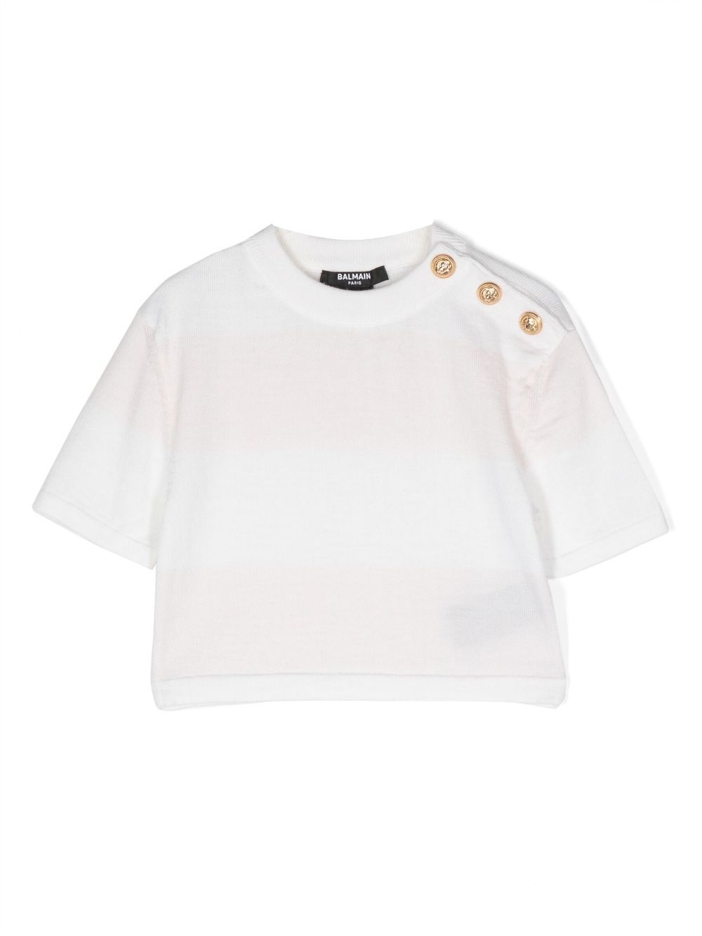 Short-sleeve wool T-shirt - White