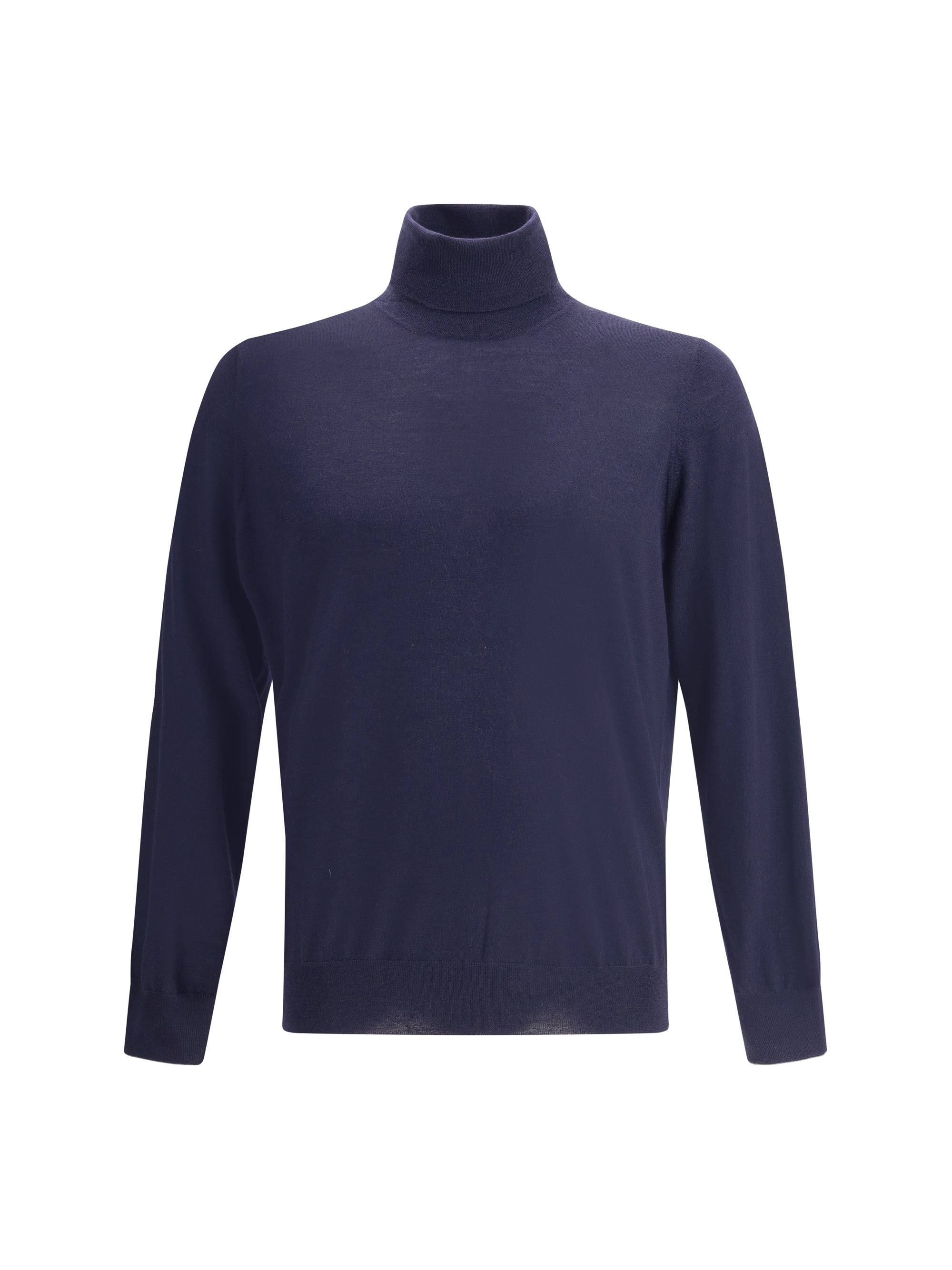 Wool Turtleneck Sweater — Navy