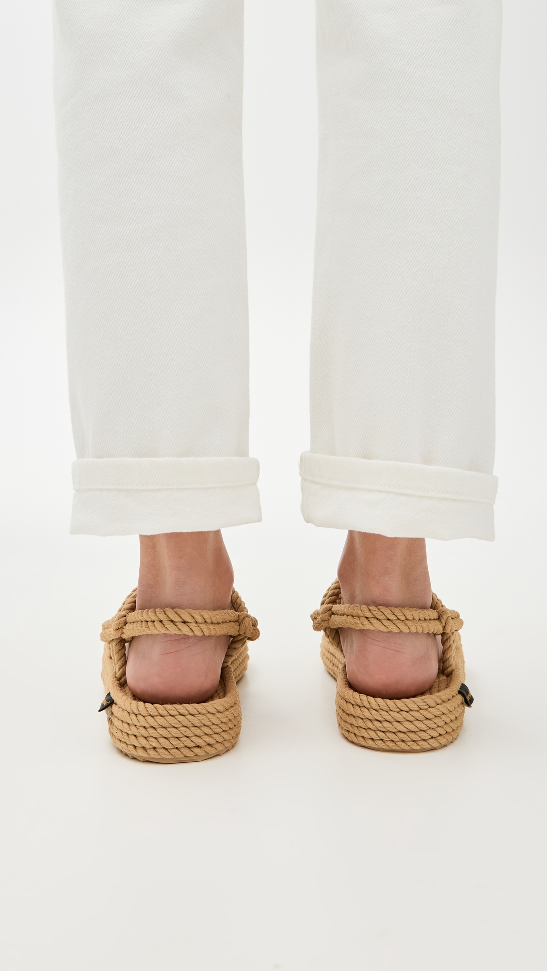 Bahamas Platform Sandals Beige
