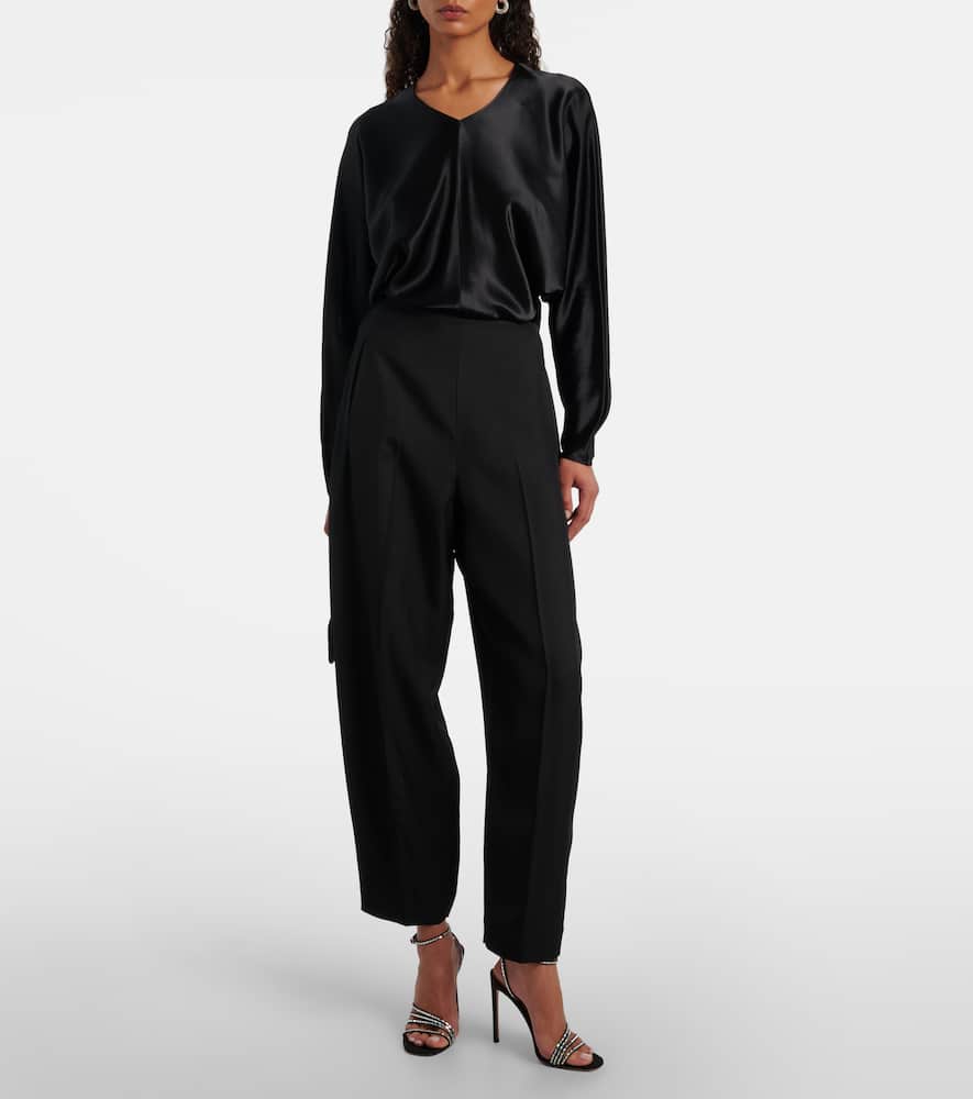 Yvette barrel-leg pants