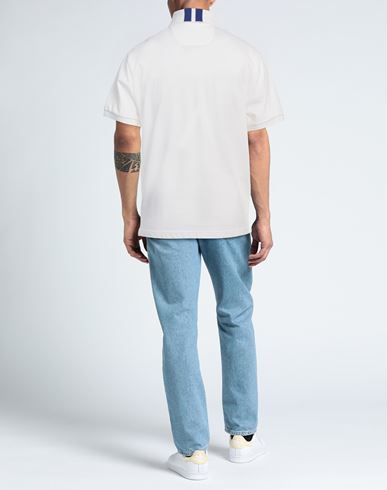 Man Polo shirt White Size S Cotton, Elastane
