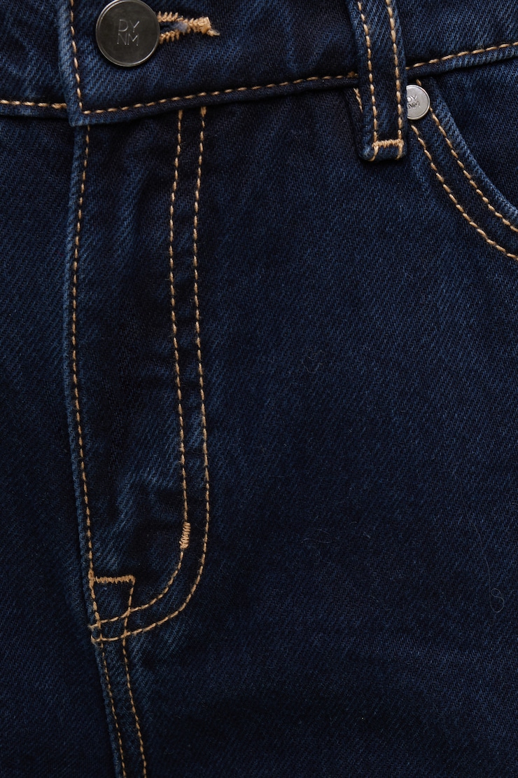 Mika Mid Rise Relaxed Straight Leg Jeans - Blue - Women Clothing