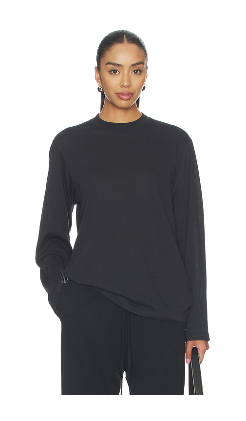 Fear of God ESSENTIALS Signature Classic Long Sleeve Tee in Vintage Black. L also in