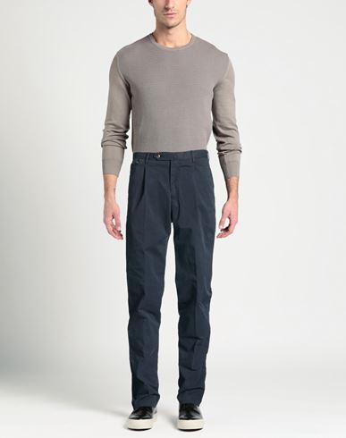 Man Pants Navy Size 28 Cotton, Linen, Elastane