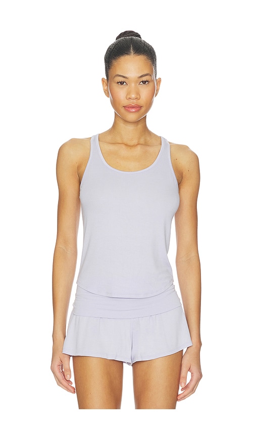 LUNYA Curved Hem Tank in Pink. -  XL also in L, M