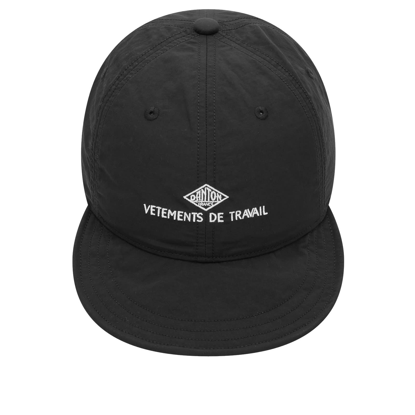 Men's Nylon Taffeta 6 Panel Cap Black