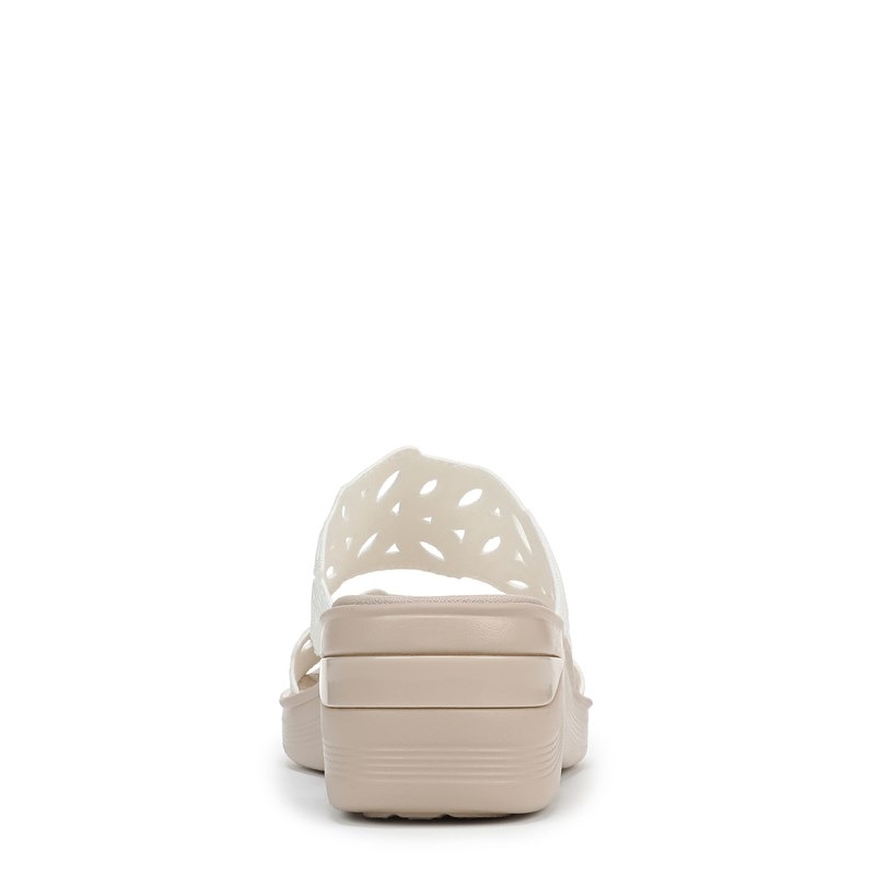 Women's Delight Wedge Sandals (Bright White Shimmer Fabric)