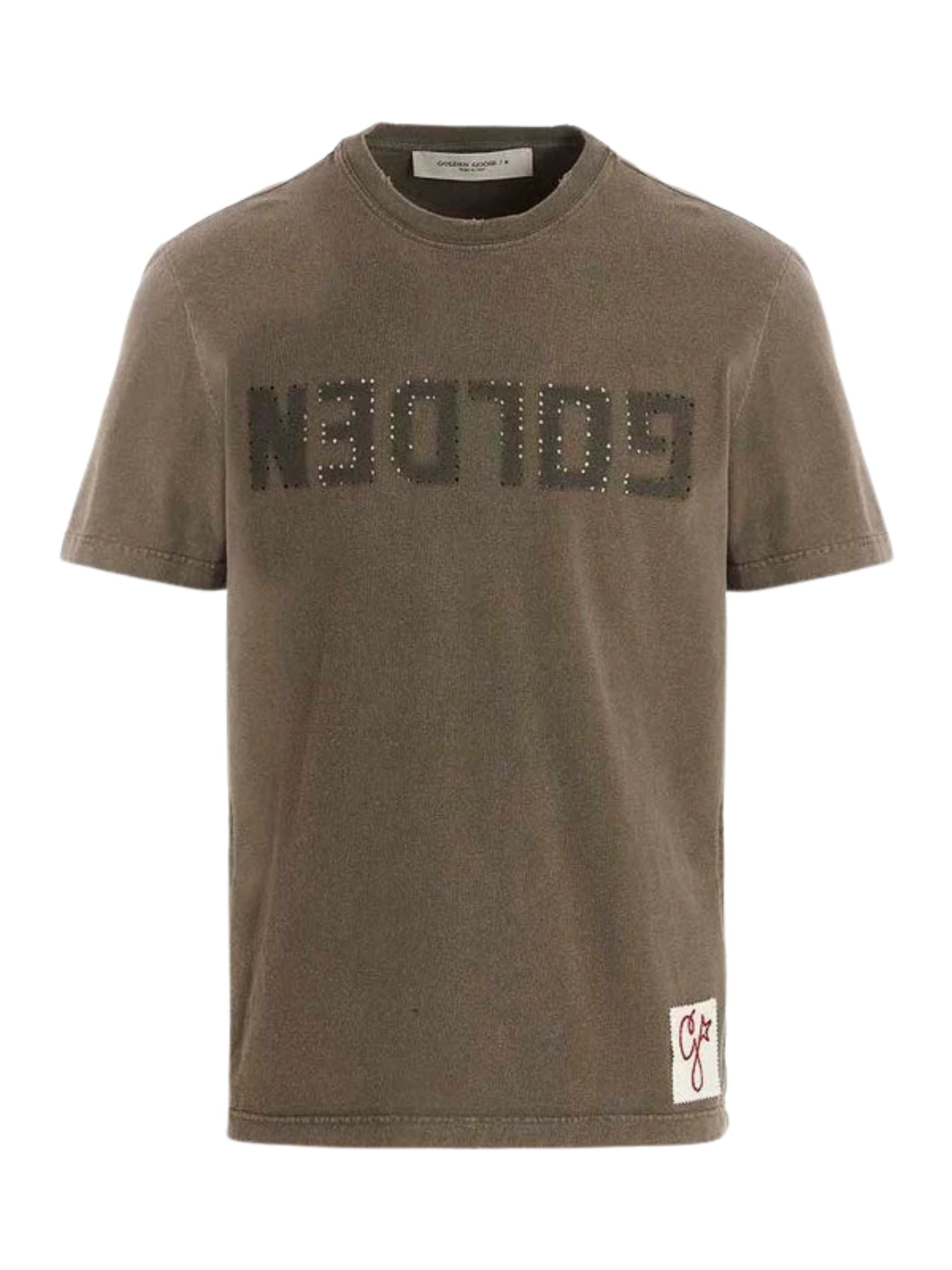 T-shirt with Golden Lettering
