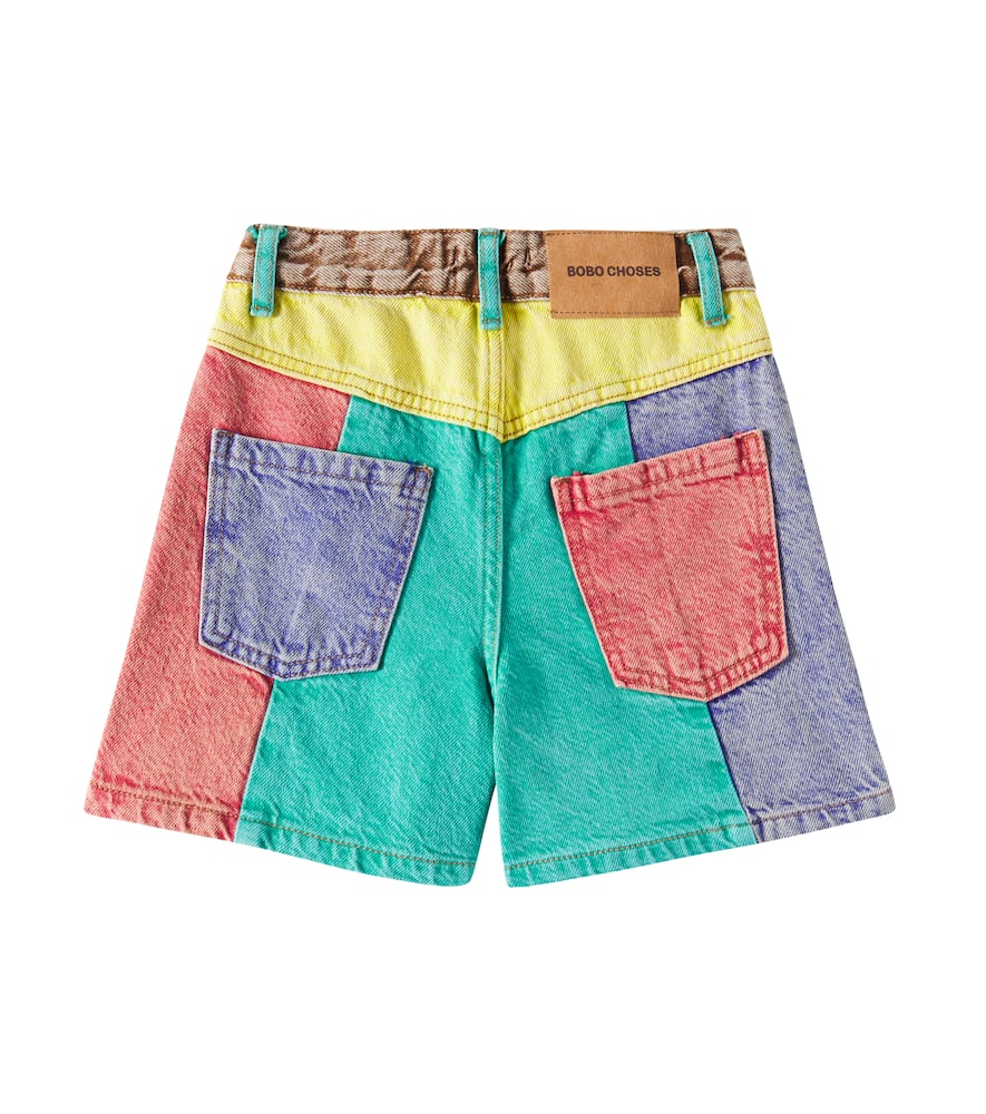 Bobo Choses Colorblocked denim shorts