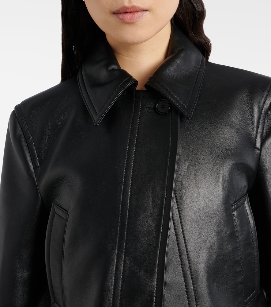 Caron cropped leather jacket