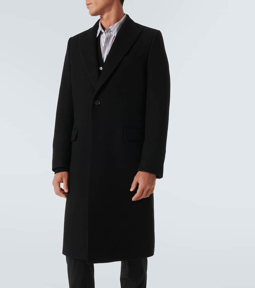 Wool-blend overcoat