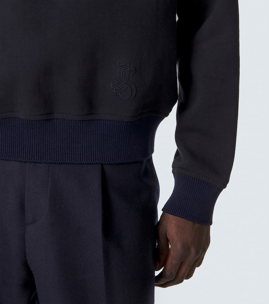 Cotton half-zip sweatshirt
