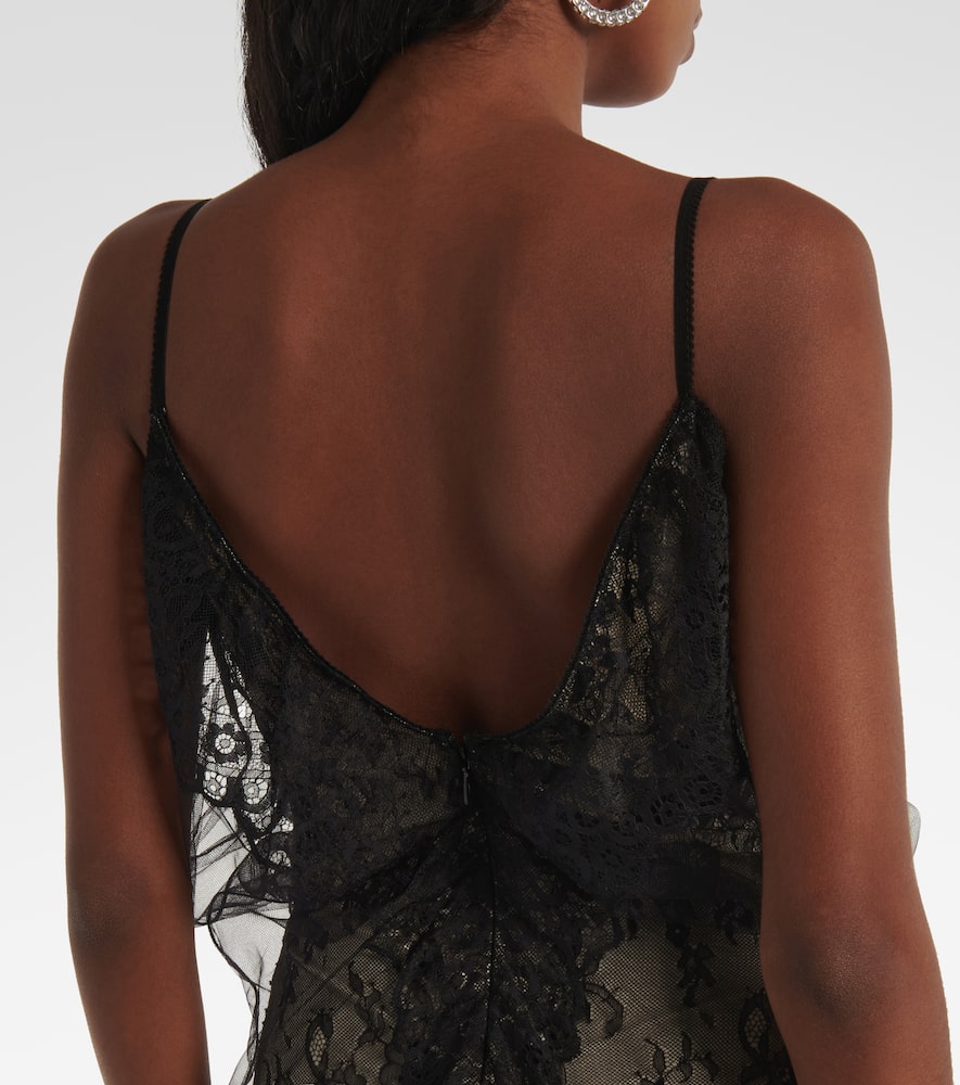 Sheer lace bodysuit