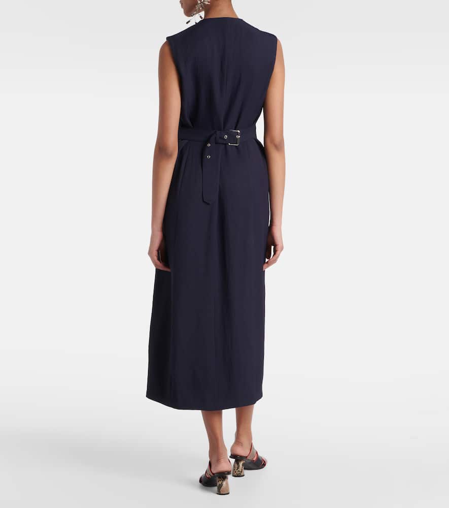 Gabardine midi dress
