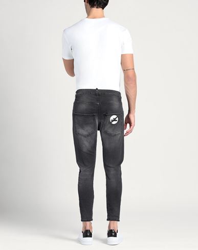 Man Jeans Black Size 40 Cotton, Elastane