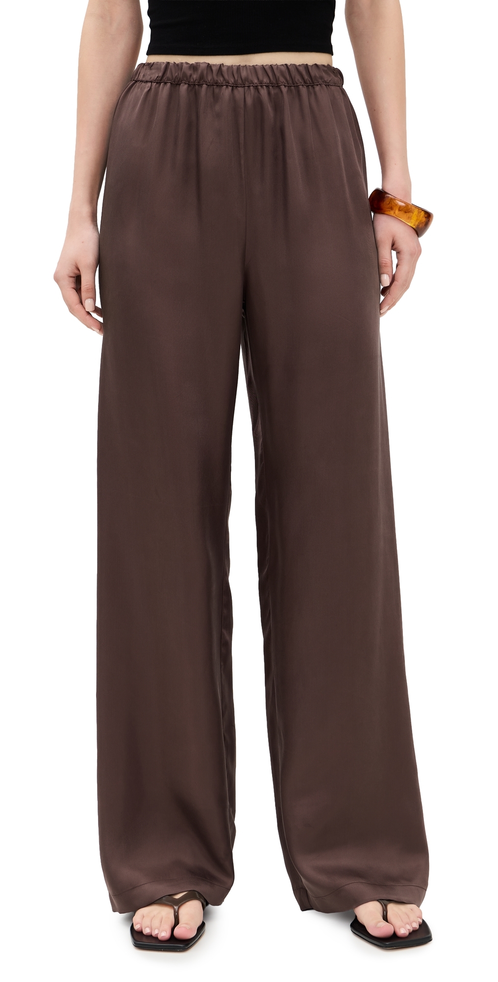 Fluid Twill Pants Chocolate