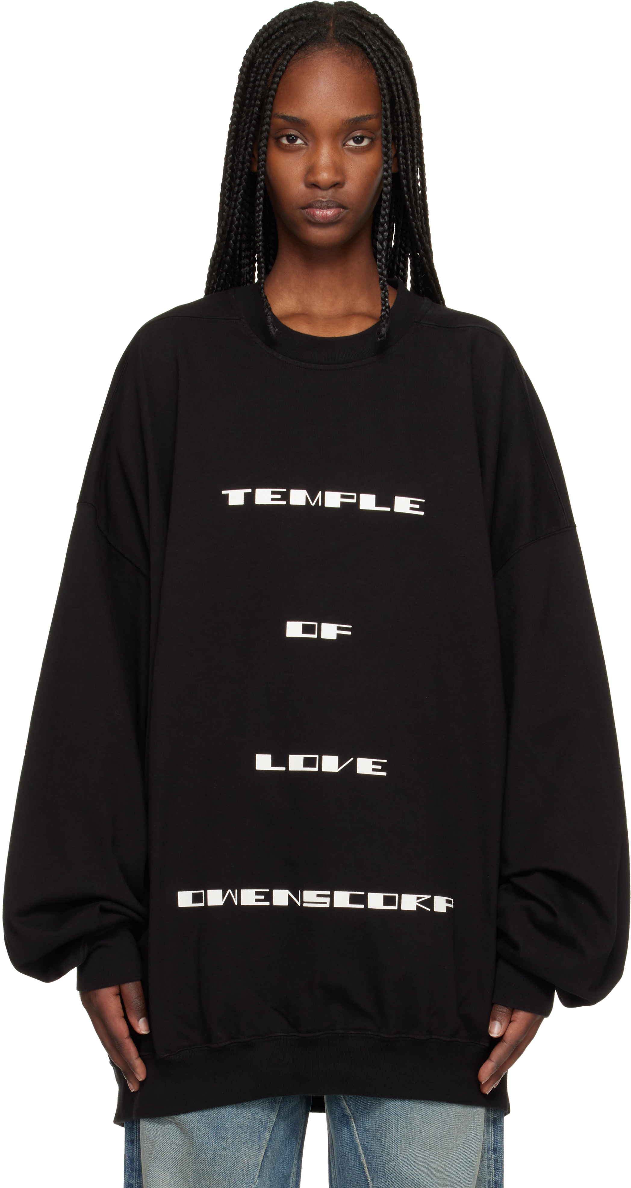 Black Temple Hun Crewneck Sweatshirt