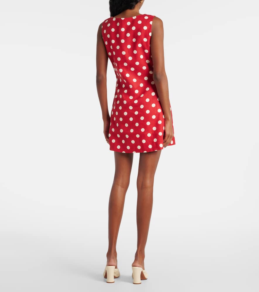 Alice polka-dot linen minidress