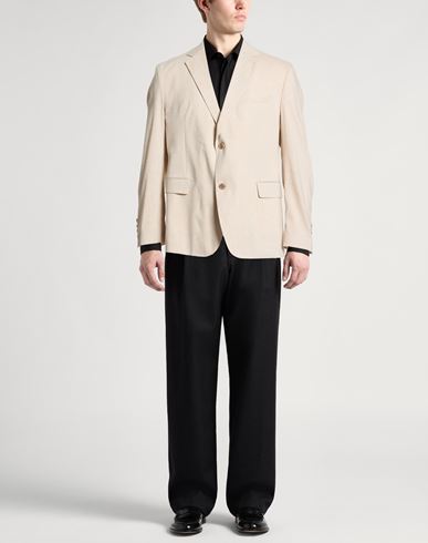 Man Blazer Beige Size 46 Linen, Polyester, Viscose, Elastane