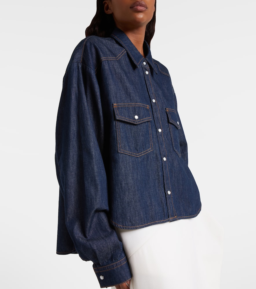 Grenon asymmetric denim shirt