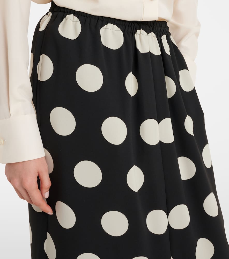 Polka-dot wide-leg pants