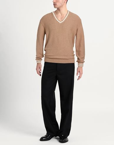 Man Sweater Sand Size XL Cotton, Acrylic, Polyester, Elastane