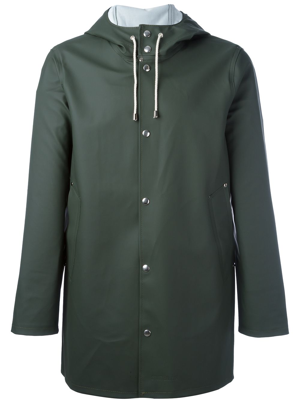 Drawstring hood raincoat - Green