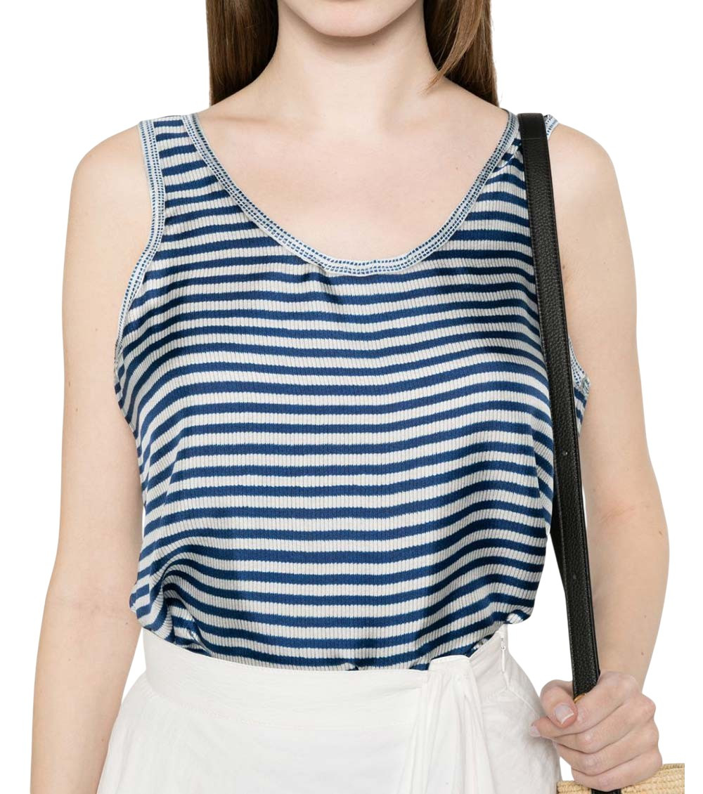 Striped Silk Top