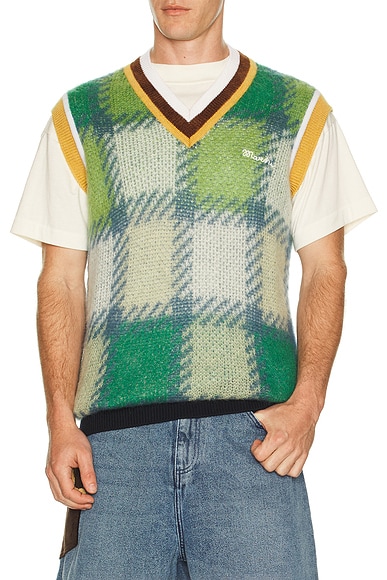 Marni V Neck Sweater Vest in Sea Green - Green. 46 also