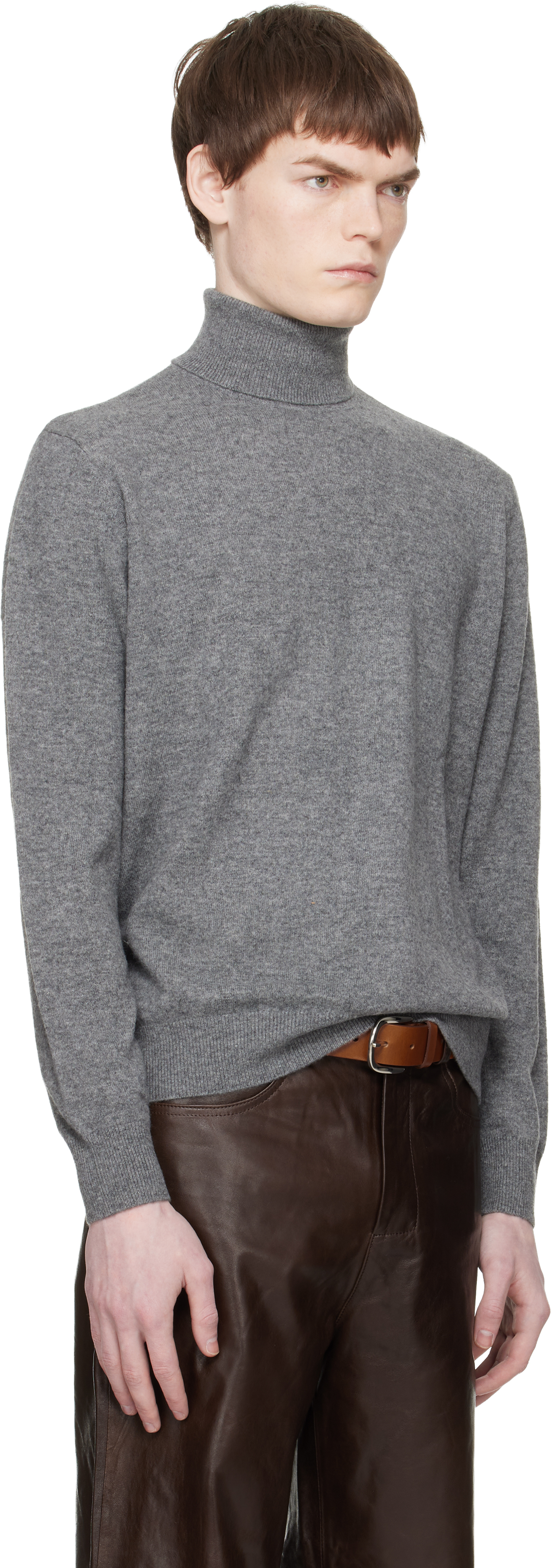 Gray Knit Turtleneck