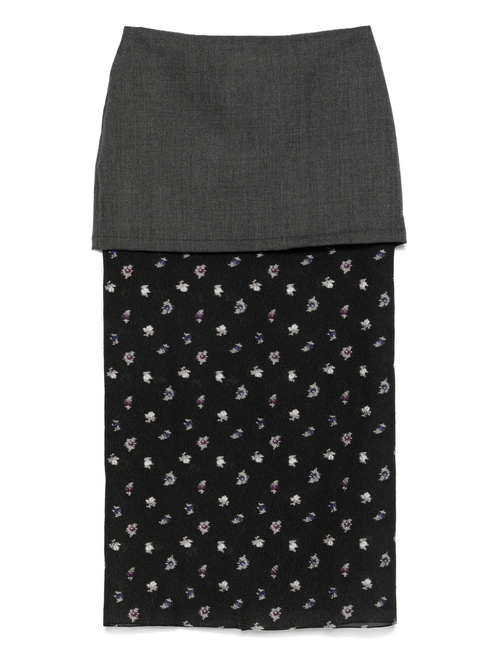 Demi layered maxi skirt - Black