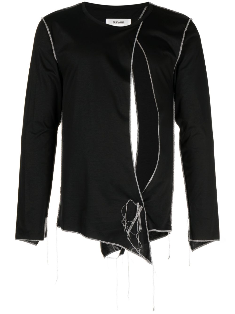 Cut-out detail cotton T-shirt - Black