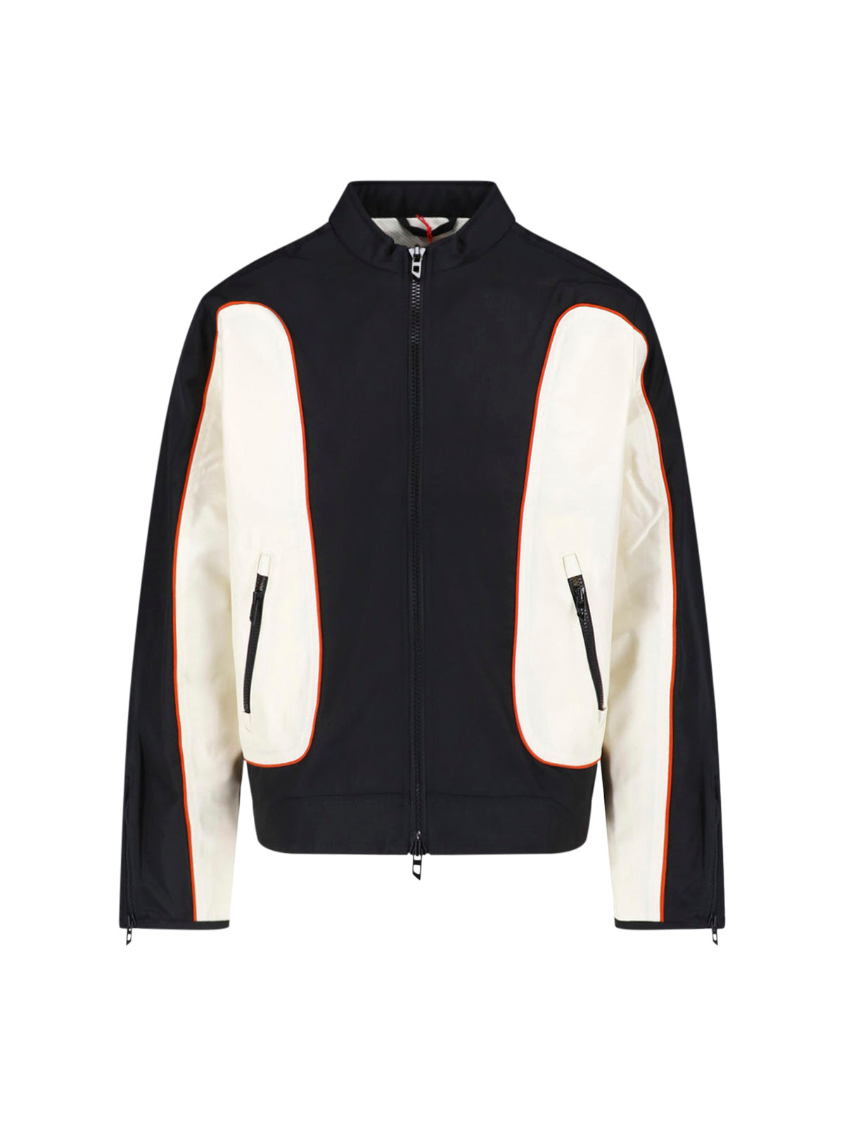 Nylon Jacket with Color Block and Piping Details