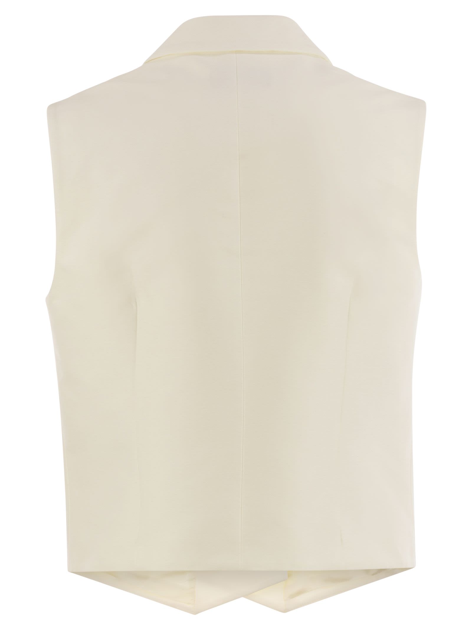 Mvp Wardrobe Double Breasted Cotton And Silk Waistcoat