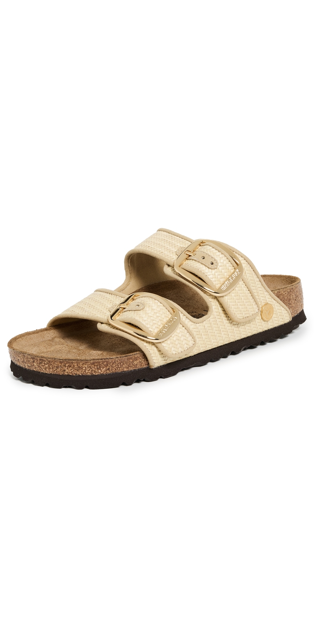 Arizona Big Buckle Raffia Sandals Natural