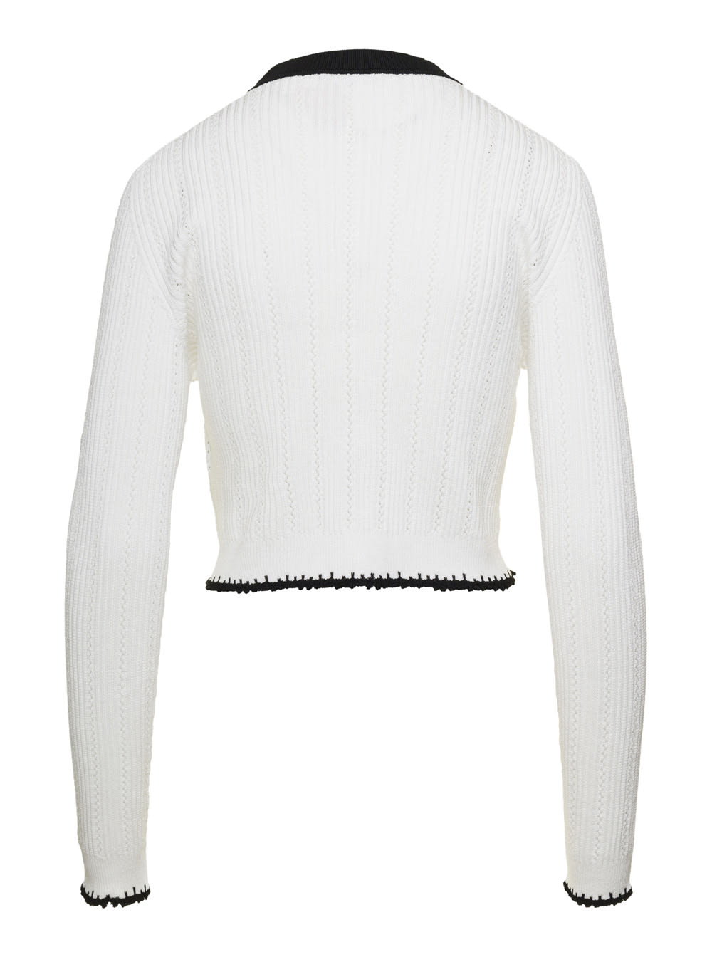 Ls Buttoned Round Neck Knit Cardigan