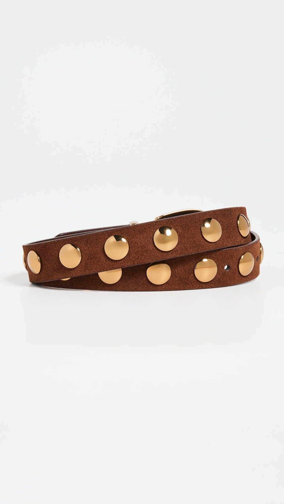 Essentials Western Studded Belt Soft Mahogany