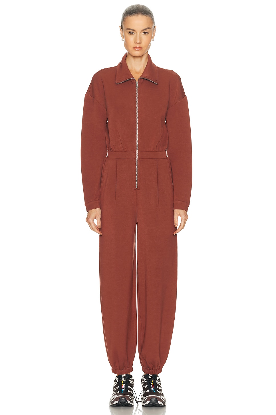 Varley Jessie Jumpsuit in Cinnamon - Brick. XS also in