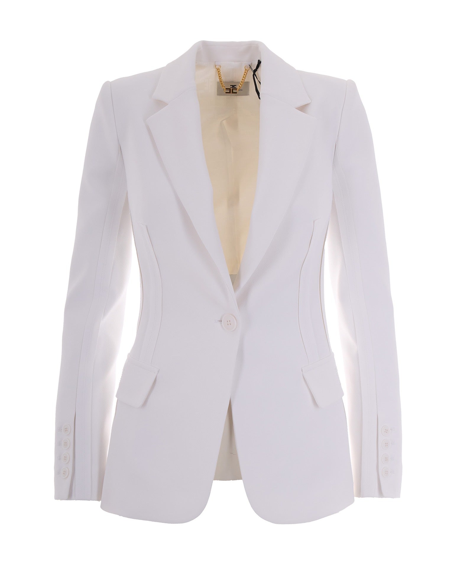 Stretch Double Crêpe Blazer — White