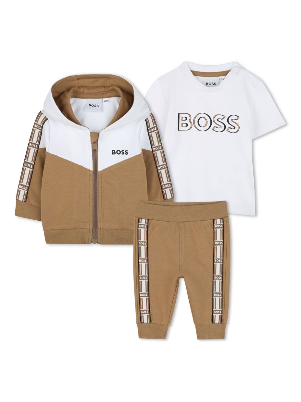 Two-tone tracksuit set - Neutrals