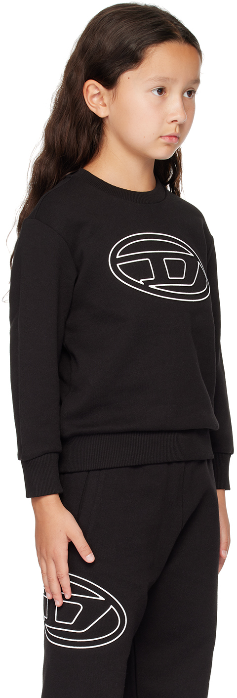 Diesel Kids Black Smartbigoval Over Sweatshirt