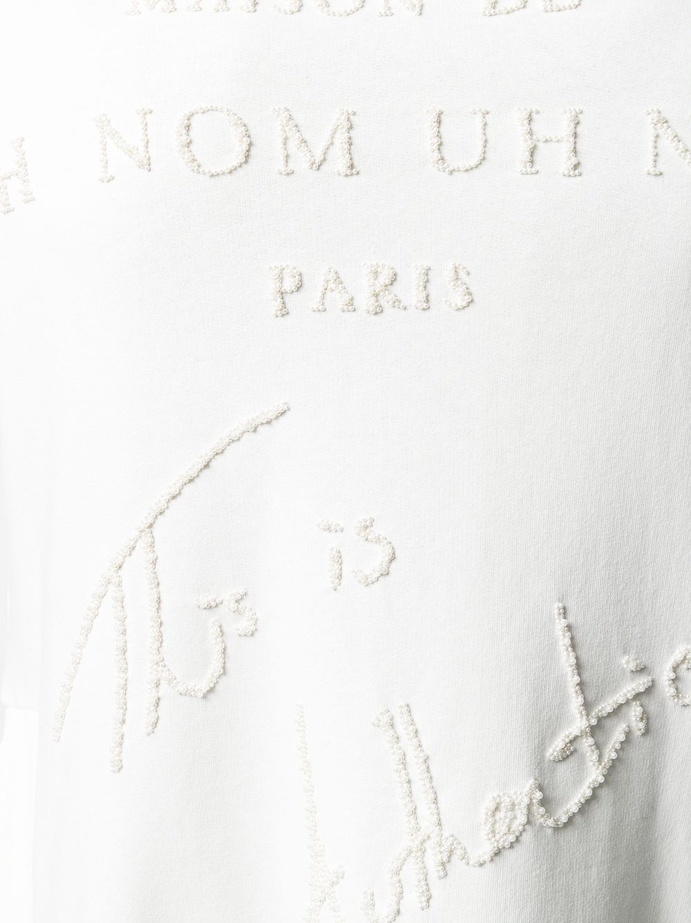 Long embroidered hoodie - Black